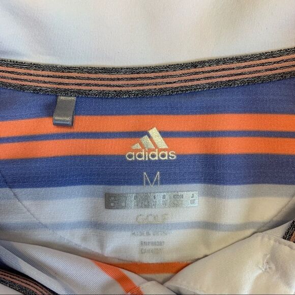ADIDAS Golf Ladies Ultimate 365 Stripe Short Sleeve Polo Shirt Sz M🇨🇦 - Picture 8 of 12